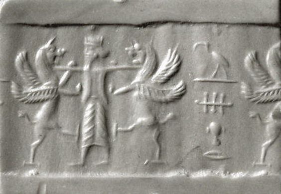 66 - Marduk battles off winged beasts as gods
