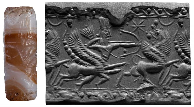 67 - Marduk battles winged beast symbol for a god