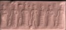 9g - faded Ningal, Utu, Inanna, semi-divine king, & Ninsun; gods from the 2nd & 3rd generations of gods on Earth Colony
