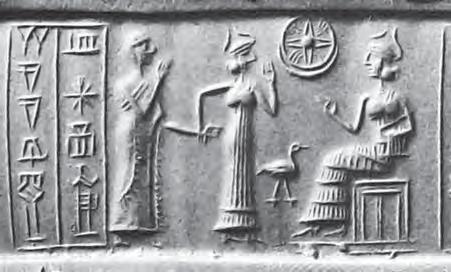 14 - semi-divine king brought before Ningal by her daughter Inanna; Inanna brought kings before her parents Nannar & Ningal for approval & for kingship appointments