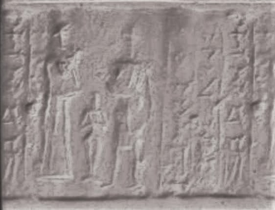 2w - mother Ninsun, naked Inanna in background, & semi-divine son to Ninsun; a time in our long forgotten past when the gods lived, walked & talked with the semi-divine on Earth