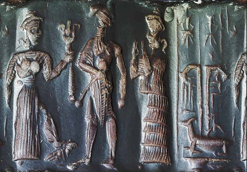 3d - Inanna, semi-divine king espoused to Inanna, & the king's mother goddess Ninsun; an ancient time long forgotten when the gods came down & had sex with sons & daughters of earthlings