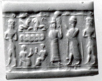 3na - Inanna, her semi-divine spouse-king, & mixed-breed worker; the earthlings learned to work at different skills taught by the gods