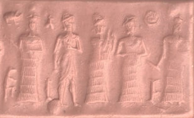 40 - Inanna, semi-divine king, his mother Ninsun, Ningal, & Utu
