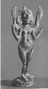 8k - naked winged pilot Ishtar, or Inanna, Hittite artifact