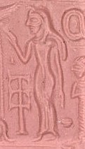 Namtar, Inanna naked, & sister Ereshkigal, Queen of the Under World, SEE INANNA"S DESCENT TEXTS