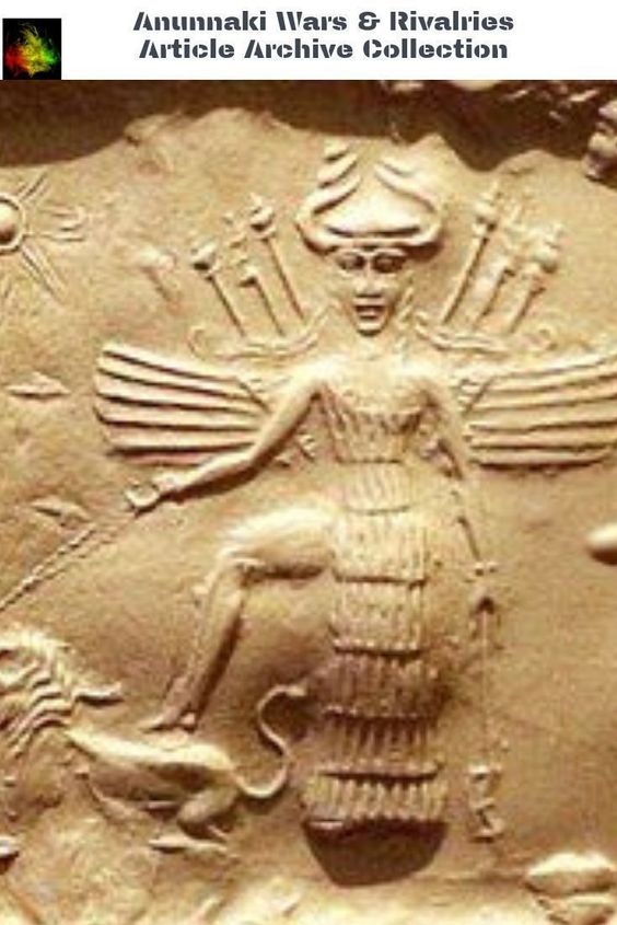 1v - seal of winged pilot Inanna & her lion symbol
