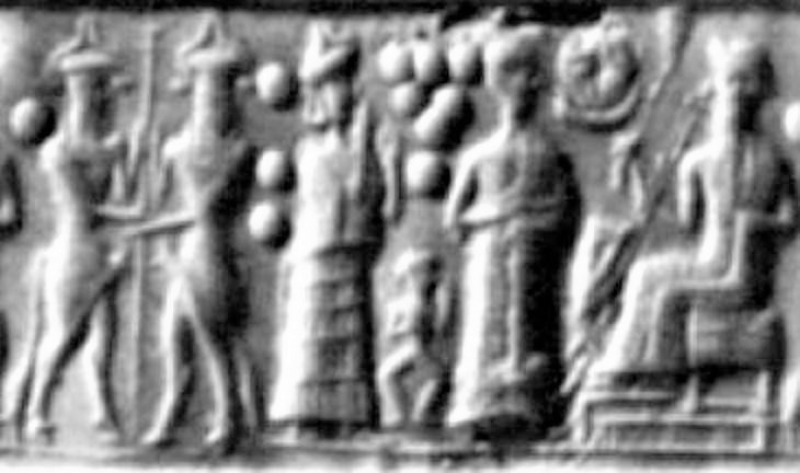 3 - Enkidu scene, Ninsun, her semi-divine son-king, & Nannar