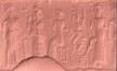 42 - semi-divine king, Ninsun, Inanna seated, & Utu