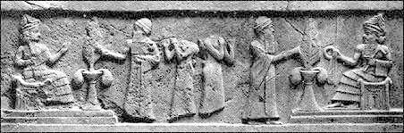 53 - Ningal, giant 2/3rds divine King of Ur Ur-Namma, & Nannar / Sin, his patron god,over Ur, the King's goddess mother Ninsun damaged twice in the middle; a time long forgotten when the gods walked & talked with the semi-divine earthlings