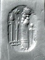 58 - Nabu on seal with Marduk's rocket symbol