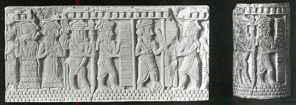 64 - Ninsun, unidentified, Enkidu, unidentified, Utu, & Gilgamesh
