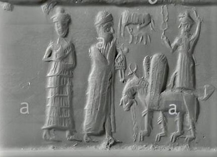 67 - Inanna, Nannar with one from his flock, & Adad