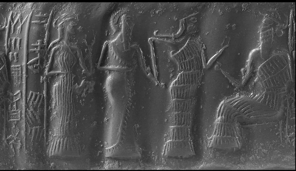 65 - Ningal, semi-divine king, his spouse Inanna the Goddess of Love, & her father Nannar