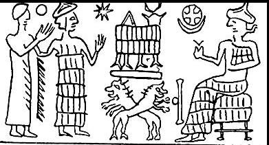5b - a semi-divine king, & Inanna who brings him to father Nannar