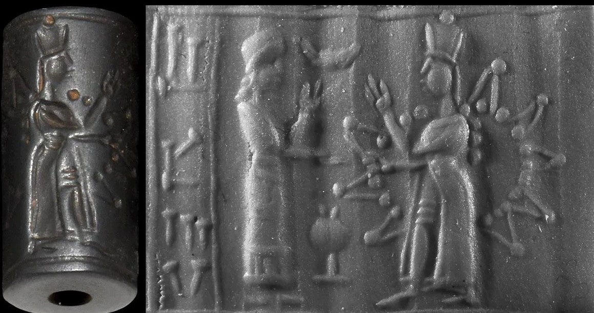 10a - ancient seal of NInhursag & Inanna being cautioned with all her mighty alien technologies