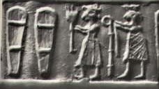 12 - Inanna Dumuzi in the Eden; Sumerian cylinder seals, 3000 B.C.