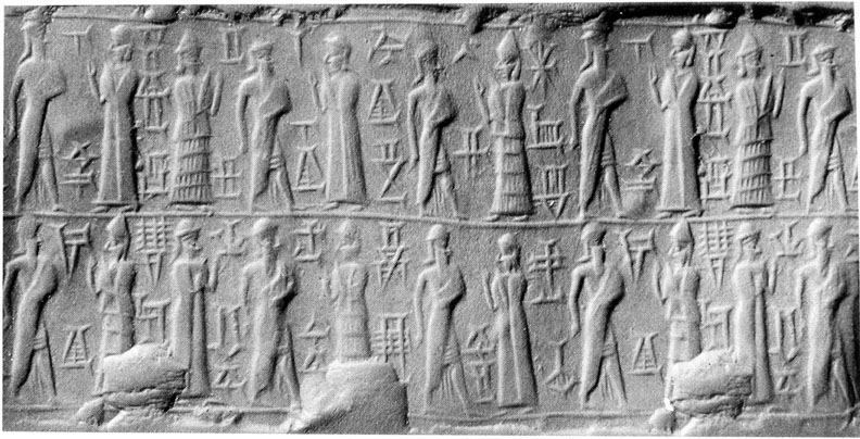 73 - Ninsun in praising pose with kings