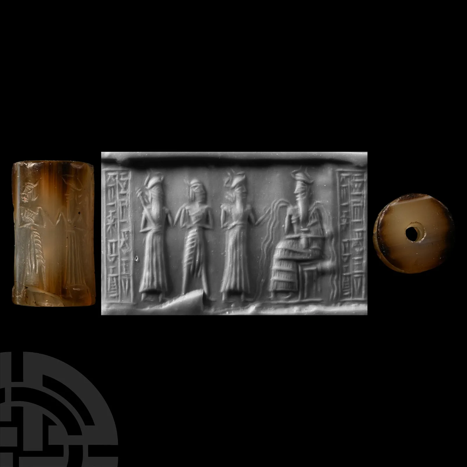 52 - Marduk & his spouse Sarpanit, Nabu & grandfather Enki
